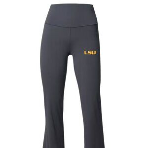 LSU LuluLemon Gray Flare Pants, Size 4